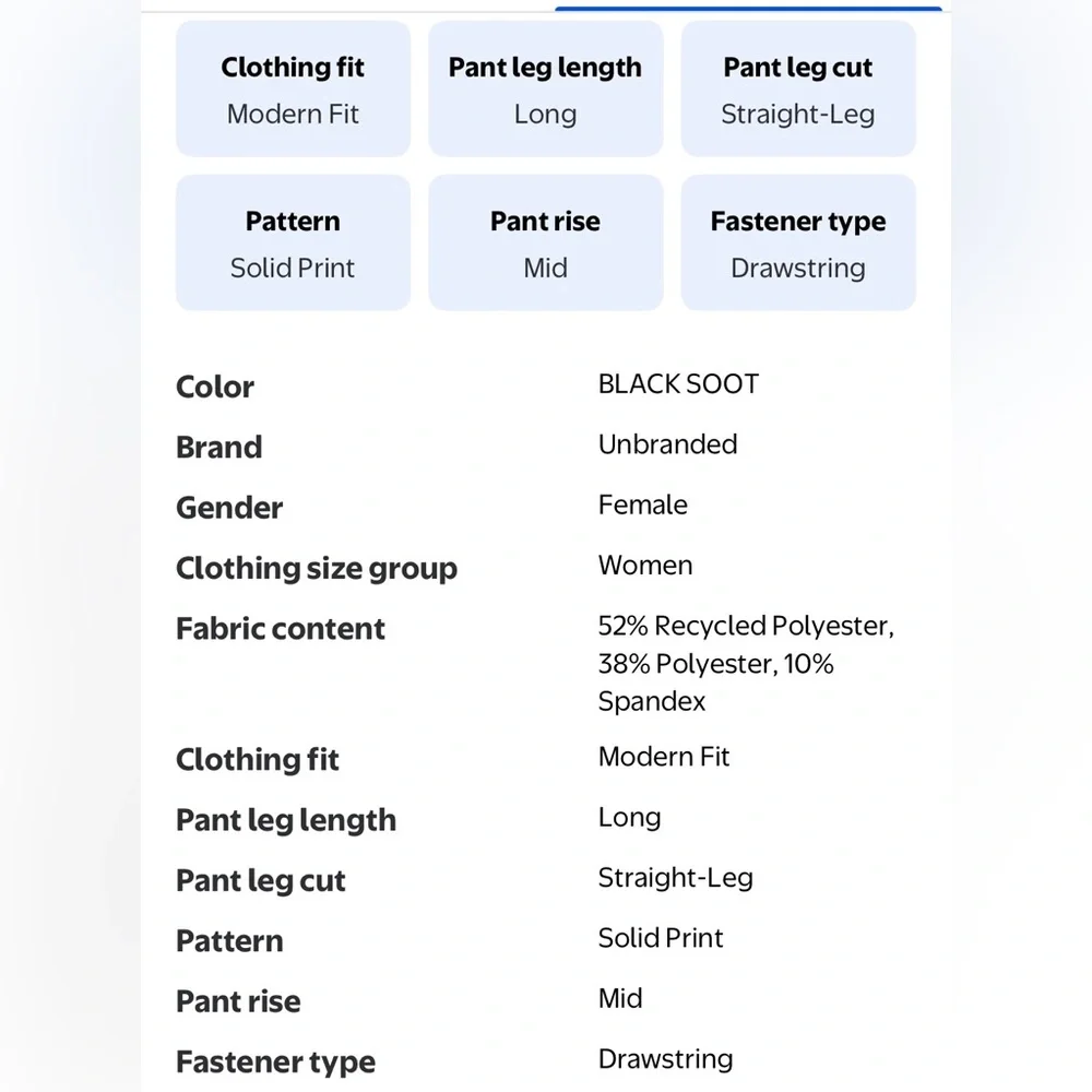 NWT V-Neck Black Scrubs Pocket Top & jogger Pants 2 PC Set - Picture 8 of 8